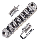 1 Pack Jazz Guitar String Tailpiece Wire Frame with Roller Saddle Bridge Black