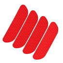 4pcs Open Car Door Stickers Warning Mark Reflective Strips Tapes (Red)