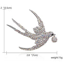 Colorful Rhinestone Swallow Brooch Female Beautiful Vivid Bird Animal Brooc Y7W2