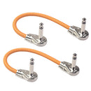2 Pieces 6.35MM Male to Male Guitar Audio Connector Adapter Accessory