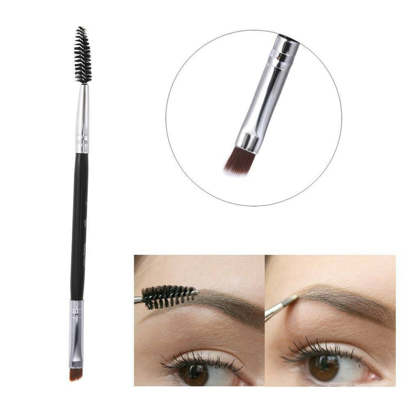 Double Sided Women Ended Eyebrow Makeup Wand Brow Shaping Angled Eyelash Brush