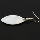 33X16mm abalone shell Marquise Earrings TOP
