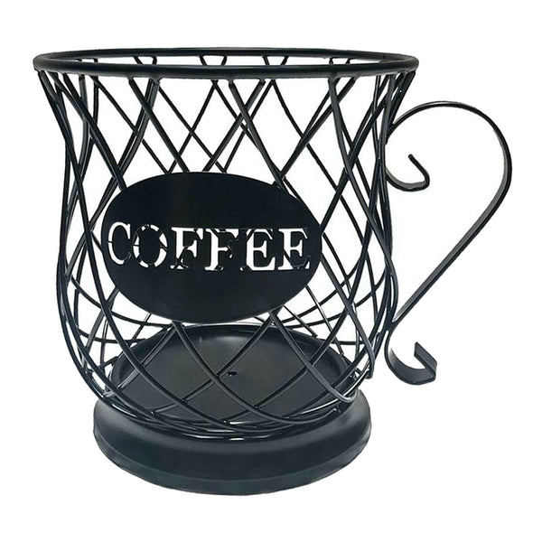 Coffee Pod Holder,Iron Wire Large Capacity Coffee Storage Carousel Holder