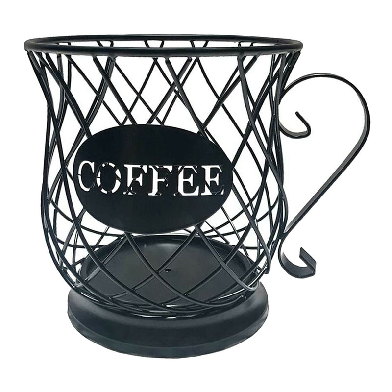 Coffee Pod Holder,Iron Wire Large Capacity Coffee Storage Carousel Holder