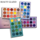 60 COLORS BEAUTY GLAZED Glitter Eyeshadow Palette Pigment Shimmer Metalic Q9L1