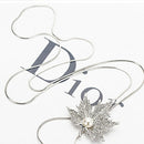 Women Flower Long Adjustable Chain Pendant Sweater Necklace(Maple Leaf Silv