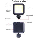 VL100 Mini LED Video Light COB High Lumen Dimmable Photographic Lighting Po