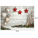 Christmas Photographic Art Cloth Backdrop Wall Studio Prop Family Decor (C) A