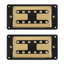 Electric Guitar Humbucker Pickups Double Coil with Screws Springs, Golden Black,