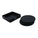 7pcs Silicone Round Coaster Cup Holder Glass Cushion Non-slip Mat,Black