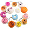 5Pcs Soft Squishy Bread Key Phone Straps Funny Gadgets Anti Stress Novelty Toys`