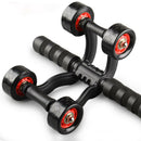 4 Rolls Ab Roller Abdominal Muscle Trainer Indoor Home Training Device Gymn