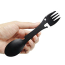 3pcs 5 in 1 Outdoor Spork Stainless Steel Spoon Fork Bottle Can Opener Tool A