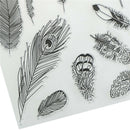 Creative Feather Shape Rubber Clear Stamp Scrapbooking Photo Album Decor â„–[