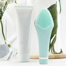 Green Facial Cleansing Brush Sonic Vibration Face Cleaner Silicone Deep Por K2Q2