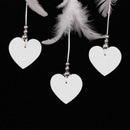 Heart Shape White Dream Catcher Handmade Feathers Wall Hanging Decor Craft  V7A1