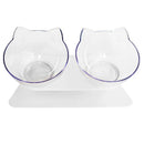 2Pcs Pet Bowl Cat Ears Shape Pet Feeding Bowl Drinking Water Bowl With Pet