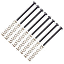Set of 16 Double Coil Guitar Pickup Mounting Springs Screws for Electric Guitar