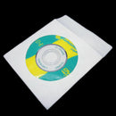 50 PCS CD DVD Disc Paper Sleeves Envelopes Storage Clear Window Case Flap