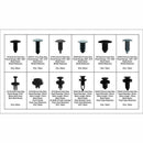 192pcs Car Body Retainer Push Pin Rivet Clip Moulding Trim Panel Assortment Kit