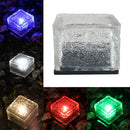 Crystal Solar Power Cube LED Light Waterproof Buried Yard Lamp White