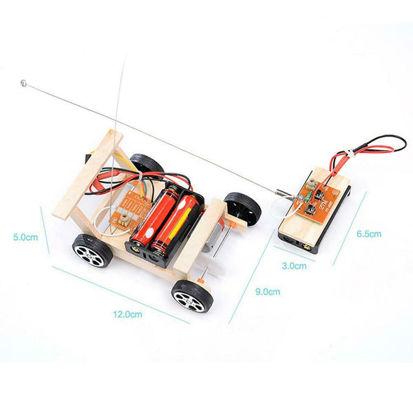 Wireless Remote Control Racing Car Assembled Puzzle Scientific Experiment #gib