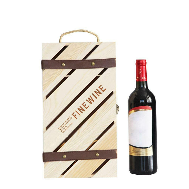 Champagne Engagement Wooden Gift Box Wine Wedding Gift NTN1
