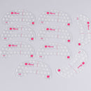 9pcs Reusable Eyebrow Stencil Tool Makeup Drawing Guide Thrush Card