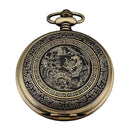 Quartz Pocket Watch, Analog, Bronze Box, with Dragon series WPK062