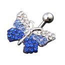 Piercing for Navel Belly 316L Surgical Steel Diamond Butterfly H6E6
