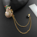 Fashion Brooch Rhinestone Bells Snowman Badges Jacket Xmas Gift (Style 5) A