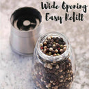 1 Set of two salt and pepper mills, ground with this salt and pepper set ma