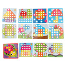 Mosaic Pegboard Set Early Learning Educational Toys Kids Birthday Party Gift