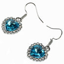 Women's Heart of Ocean Hook Earrings Dangle Earrings Blue