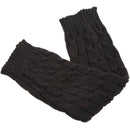 Women's Winter Knit Crochet Leg Warmers Legging Dark Grey