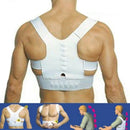 White Comfortable Adjustable Magnetic Posture Support Corrector Body's Back