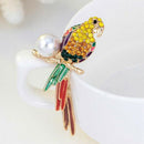 Brooch Relaxting Parrot Shape to Decorate Suit and Shirt, hat, Alloy and Rh Y8Q3