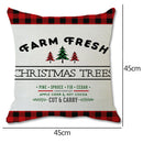 Christmas Pillow Case Washable Soft Pillowslip Home Ornament Xmas Decor (B)