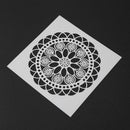 Round Flower Print Coffee Cake Stencil Fondant Buttercream Spray Mold Decor