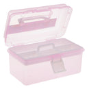 Pink Sewing Jewelry Painting Tools Box Home Storage Case Organizer w/Handle