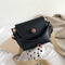 Women Fashion Wide Shoulder Messenger Bag PU Leather Retro Handbag (Black) A#S
