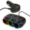 3 Way Triple Car Cigarette Lighter Socket Splitter LED Light+2 USB DC 12V MA493
