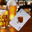Smart Poker Card Ace of Spade Bar Soda Beer Bottle Opener Stainless Cap Ste Q0C6