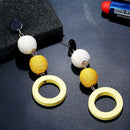 Fashion Women Circle Ball Dangle Ear Stud Geometric Earrings Casual Jewelry