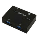 2 Port VGA Video Switch Box Selector 2 In 1 Out For LCD PC