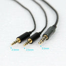 2 Pieces 3.5mm To 2.5mm Cable With Mic For  Headphones Black