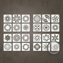 24pcs Mandala DIY Painting Drawing Templates Ruler Stencil Scrapbooking Crafts