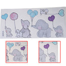 Cartoon Cute Animal Elephant Playing with Balloons Rabbit Wall Stickers Decor3C