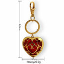 Love Heart Crystal Charm Pendant Purse Bag Key Ring Chain Gift,Red