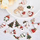 20Pcs/Set Enamel Mixed Christmas Charms Pendant Craft For DIY Jewelry Making Set